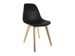 MELYA - Lot De 4 Chaises Scandinaves Noires -Mobilia Boutique chaise 8935779