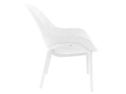 MONICA - Lot De 4 Fauteuils Coque Plastique Blanche -Mobilia Boutique chaise 8936063