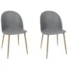 MADDY - Lot De 2 Chaises Scandinaves Grises -Mobilia Boutique chaise 8936475