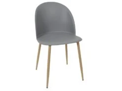 MADDY - Lot De 2 Chaises Scandinaves Grises -Mobilia Boutique chaise 8936477