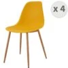 ESTER - Chaise Scandinave Curry Pieds Métal Bois (X4) -Mobilia Boutique chaise 8936535
