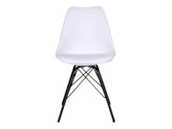 HAGA - Lot De 2 Chaises Blanches Avec Piétement Métallique -Mobilia Boutique chaise 8936881