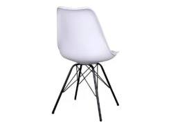 HAGA - Lot De 2 Chaises Blanches Avec Piétement Métallique -Mobilia Boutique chaise 8936885