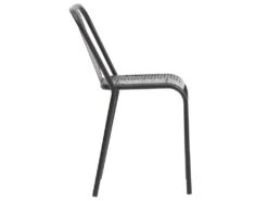 Chaise Perforée En Métal Noir Julien (lot De 2) -Mobilia Boutique chaise 8937001