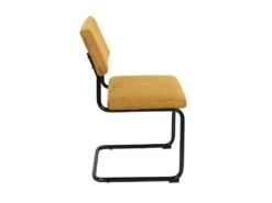 BERNY - Lot De 2 Chaises Tissu Surpiqué Jaune Moutarde -Mobilia Boutique chaise 8937241