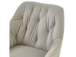 GORDON - Fauteuil De Table En Velours Coloris Lin, Pieds Métal Noir (x2) -Mobilia Boutique chaise 8937335