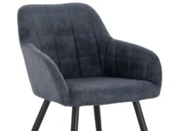 Chaise De Salle à Manger En Lin Gris Foncé 19_0000414 -Mobilia Boutique chaise 8937409