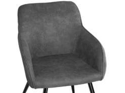 Lot De 8 Chaises Pieds Noir Siège De Salon Cuisine Salle à Manger Design élégant Gris 08_0000030 -Mobilia Boutique chaise 8938017