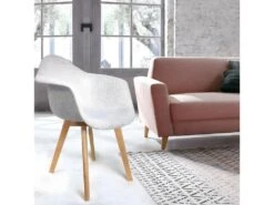 STYGN - Lot De 2 Fauteuils Avec Maille Grise -Mobilia Boutique chaise 8938423