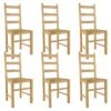 ORTA - Lot De 6 Chaises Naturelles Et Assises En Paille -Mobilia Boutique chaise 8938619