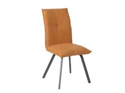 BISPO - Lot De 2 Chaises Tissu Coloris Orange -Mobilia Boutique chaise 8939067