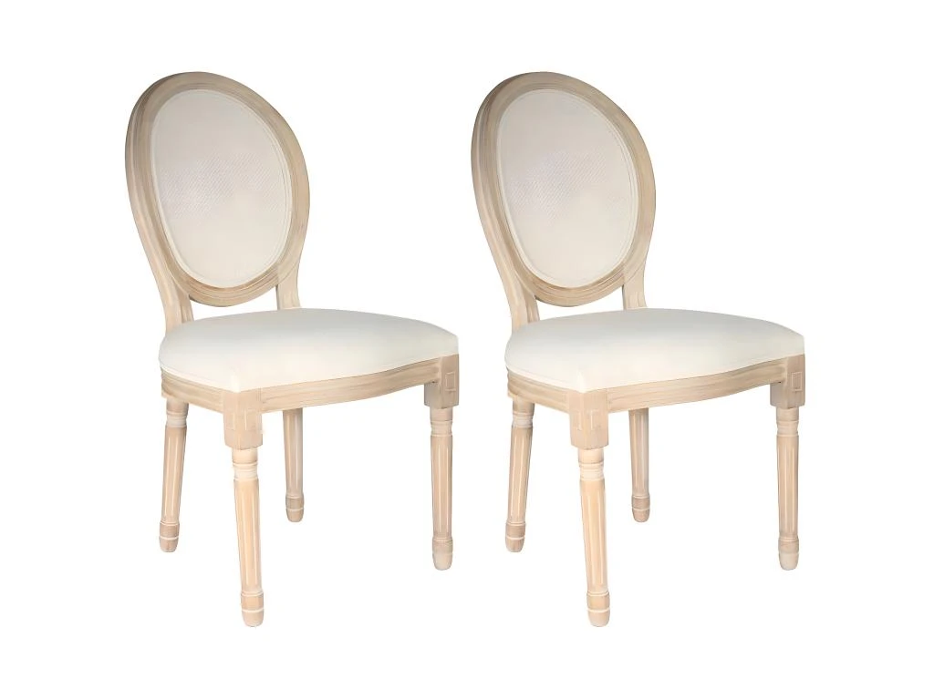 MELINDA - Lot De 2 Chaises Baroques Avec Dossier Canné 3 MELINDA - Lot De 2 Chaises Baroques Avec Dossier Canné