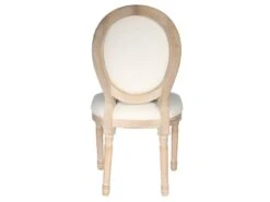 MELINDA - Lot De 4 Chaises Baroques Tissu Beige -Mobilia Boutique chaise 8939789