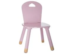Lot De 2 Chaises Douceur Rose Pour Enfant En Bois - Dim : L28x L50 X H28 Cm