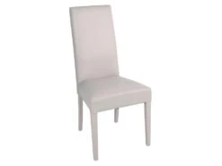 TORINO - Lot De 6 Chaises Simili Gris Clair Et Pieds Laqués -Mobilia Boutique chaise 9176875