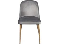 Chaise Scandinave Velours Rembourré DIMA (gris) -Mobilia Boutique chaise 9179475