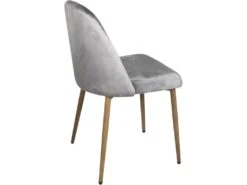Chaise Scandinave Velours Rembourré DIMA (gris) -Mobilia Boutique chaise 9179479