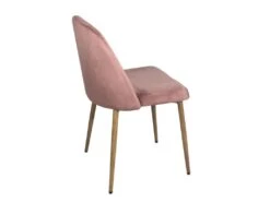Chaise Scandinave Velours Rembourré DIMA (rose) -Mobilia Boutique chaise 9179681