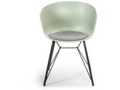 Fauteuil Pour Salle à Manger Alba Couleur Vert, Assise Rembourrée -Mobilia Boutique chaise 9180261