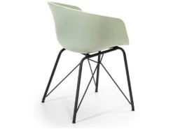 Fauteuil Pour Salle à Manger Alba Couleur Vert, Assise Rembourrée -Mobilia Boutique chaise 9180265