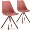 Pack 2 Chaises Salle à Manger Cross Style Nordique Rouge, 54 Cm X 49 Cm X 84 Cm 2 Pack 2 Chaises Salle à Manger Cross Style Nordique Rouge, 54 Cm X 49 Cm X 84 Cm -Mobilia Boutique chaise 9180425