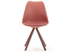 Pack 2 Chaises Salle à Manger Cross Style Nordique Rouge, 54 Cm X 49 Cm X 84 Cm -Mobilia Boutique chaise 9180427