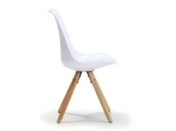 Set De 2 Chaises Salle à Manger Jeff Style Nordique Blanc, 54 Cm X 49 Cm X 84 Cm -Mobilia Boutique chaise 9180809