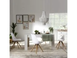 Set De 2 Chaises Salle à Manger Jeff Style Nordique Blanc, 54 Cm X 49 Cm X 84 Cm -Mobilia Boutique chaise 9180813