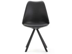 Pack 2 Chaises Salle à Manger Cross Style Nordique Noir, 54 Cm X 49 Cm X 84 Cm -Mobilia Boutique chaise 9180959