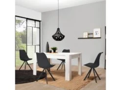 Pack 2 Chaises Salle à Manger Cross Style Nordique Noir, 54 Cm X 49 Cm X 84 Cm -Mobilia Boutique chaise 9180965