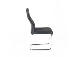 Chaise OLIVIER Design En Métal Et Tissu Coloris Noir - Lot De 4 -Mobilia Boutique chaise 9181103