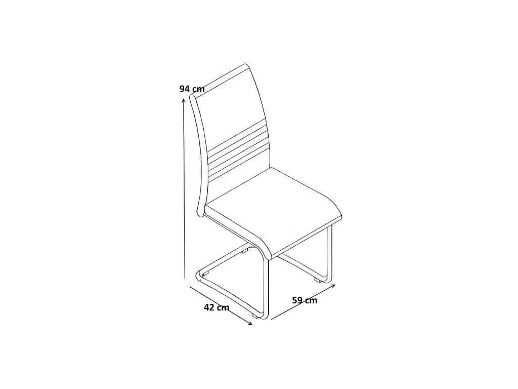 Chaise PAUL Design En Métal Et PU Coloris Brun. Lot De 2 4 Chaise PAUL Design En Métal Et PU Coloris Brun. Lot De 2 – Image 2