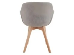 STEFFY - Chaise Scandinave Tissu Lin Pied Hêtre (x4) -Mobilia Boutique chaise 9182109