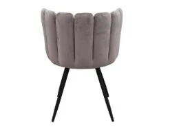 Chaise Ariel Velours Gris - Gris -Mobilia Boutique chaise 9219341