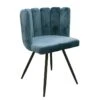 Chaise Ariel Velours Bleu Canard - Bleu Canard -Mobilia Boutique chaise 9219353