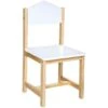 Chaise Enfant Coloris Blanc/naturel - L. 28,5 X P. 29 X H. 59 Cm -Mobilia Boutique chaise 9219727