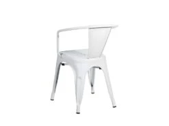 LUCY - Lot De 4 Chaises Métalliques Blanches -Mobilia Boutique chaise 9239665