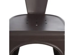 LUCY - Lot De 4 Chaises Métalliques Gris Anthracite -Mobilia Boutique chaise 9239677