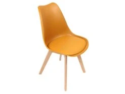 MEDALINE - Lot De 6 Chaises Scandinaves Jaunes -Mobilia Boutique chaise 9243683