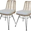 LOT 2 Chaises En Rotin Naturel - KANDY -Mobilia Boutique chaise 9244263