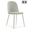 Lot De 4 Chaises Kana Vert, Pieds En Métal Et Assise Rembourrée 1 Lot De 4 Chaises Kana Vert, Pieds En Métal Et Assise Rembourrée -Mobilia Boutique chaise 9244541