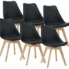 Lot De 6 Chaises De Salle à Manger Dubrovnik Simili Hêtre Noir [en.casa] -Mobilia Boutique chaise 9245097