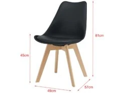 Lot De 6 Chaises De Salle à Manger Dubrovnik Simili Hêtre Noir [en.casa] -Mobilia Boutique chaise 9245099