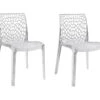 Lot 2 Chaises Ajourées Empilables Transparentes - GRUYER 2 Lot 2 Chaises Ajourées Empilables Transparentes - GRUYER -Mobilia Boutique chaise 9245571