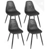 KAYELLES Lot De 4 Chaises De Cuisine Nid D’abeille OTA (Noir) -Mobilia Boutique chaise 9245585