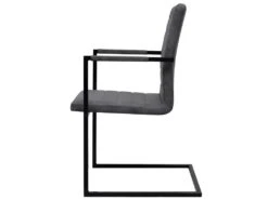 Lot De Deux Chaises De Salle à Manger 2 Pcs Cantilever Gris 1902103/2 -Mobilia Boutique chaise 9245899