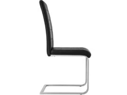 Lot De 6 Chaises Pieds Acier Siège De Salon Cuisine Salle à Manger Design Carré élégant Noir 08_0000120 -Mobilia Boutique chaise 9245959