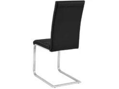 Lot De 4 Chaises Pieds Acier Siège De Salon Cuisine Salle à Manger Design Carré élégant Noir 08_0000147/2 -Mobilia Boutique chaise 9246003