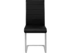 Lot De 4 Chaises Pieds Acier Siège De Salon Cuisine Salle à Manger Design Carré élégant Noir 08_0000147/2 -Mobilia Boutique chaise 9246005