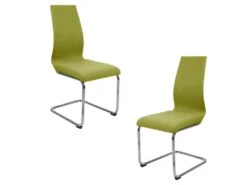 Lot 2 Chaises Originales Vert Anis - PEPS